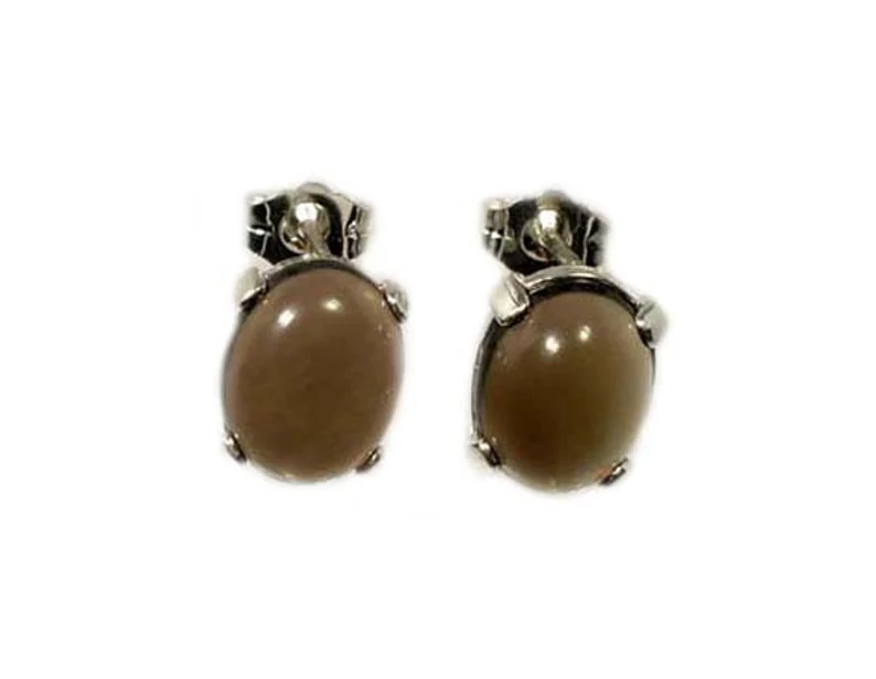 Handgemachter Schmuck 925 Sterling Silber Rauchquarz Ohrstecker Trendiges Geschenk für Sie Damen Minimalistischer Edelsteinschmuck Geschenk für Sie