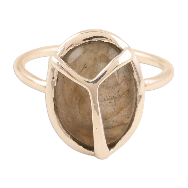 Labradorit Ring Handgemachtes Design 925 Sterling Silber Geschenk für Sie & Mama