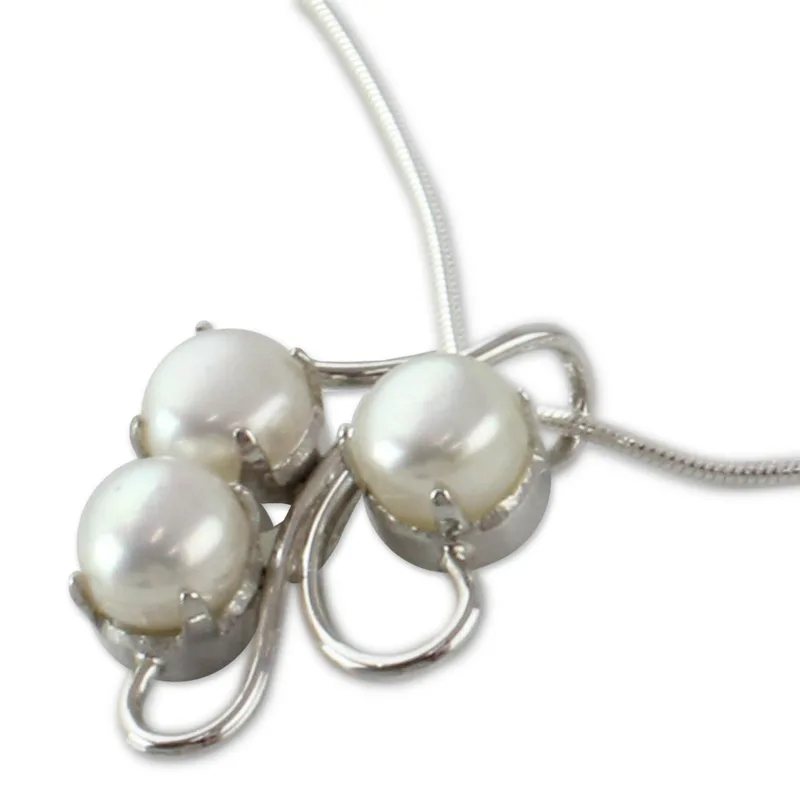 Einzigartiger Brautschmuck Sterling Silber Perlenkette Süßwasserperlen Schmuck Handgemachter Schmuck Boho Halskette Geschenk Für Sie