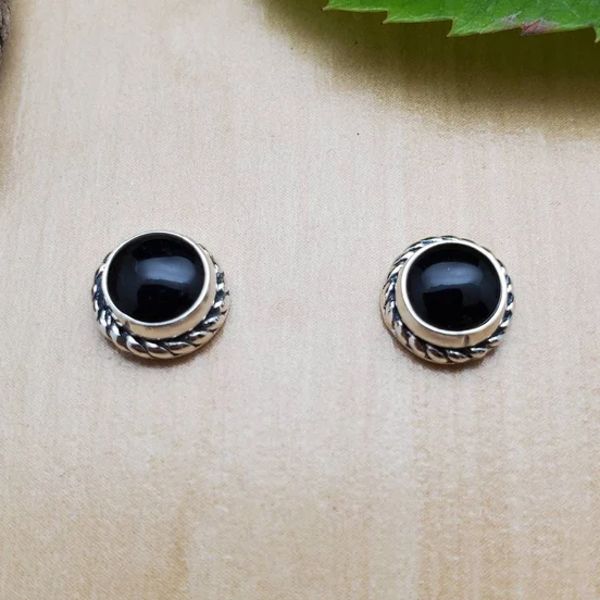 So Cute 925 Schwarze Onyx Ohrstecker Sterling Silber Schwarzer Onyx Schmuck Silber Schwarze Ohrringe Schwarze Ohrstecker Geschenk Für Sie