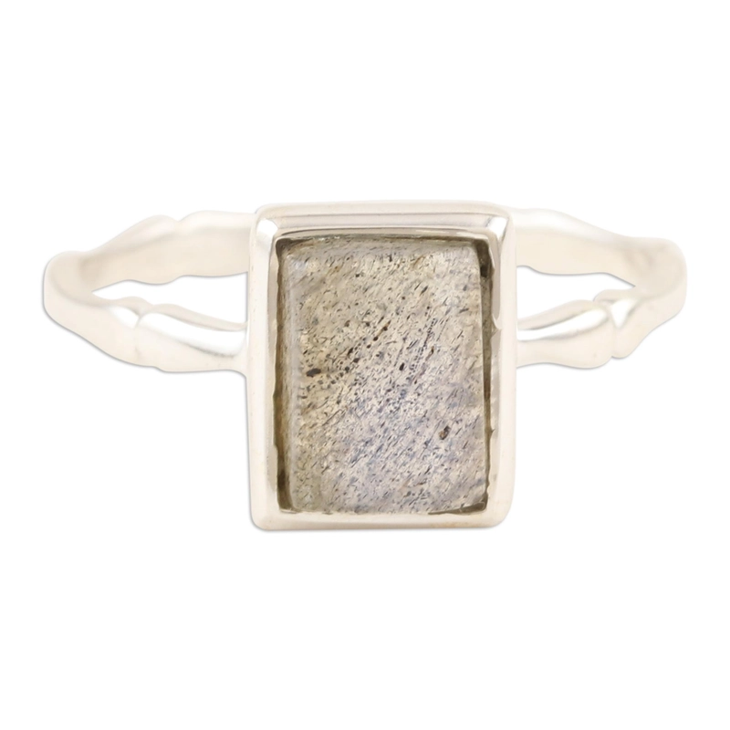 Labradorit Edelstein Handgemachter Designer 925 Sterling Silber Ring Geschenk für Sie & Mama
