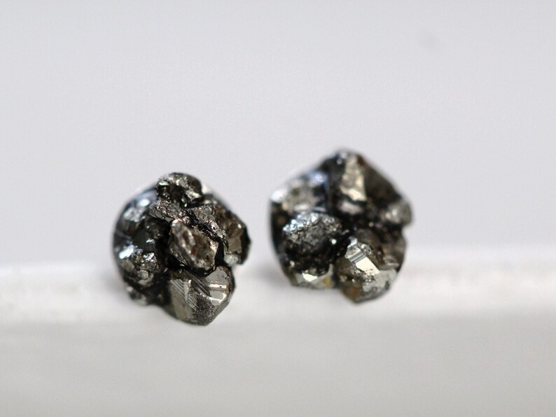 Ruwe Pyriet Studs 925 Sterling Zilveren Oorknopjes Edelsteen Oorknopjes Cadeau Voor Haar Cadeau-idee