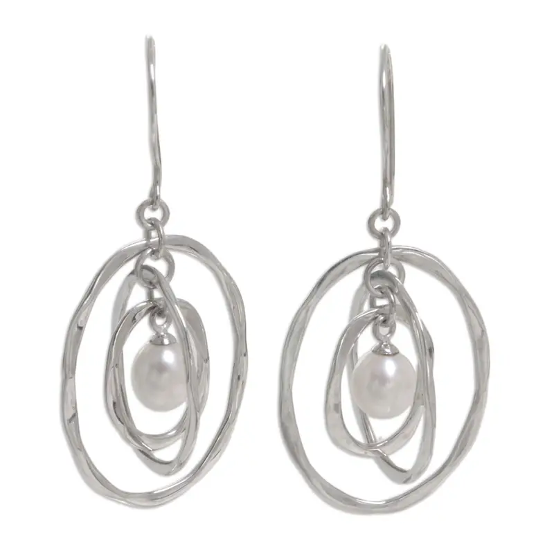 Zuchtperlen-Ohrhänger Damen Schmuck Boho Ohrringe Handgefertigte Edelstein-Ohrringe Hochzeitsschmuck Geschenk für Sie