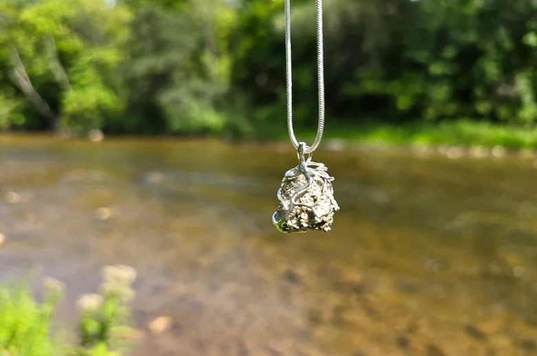 Pyrit Anhänger Halskette Natürlicher Edelstein Roher Pyrit Anhänger Halskette Handgefertigter Pyrit Anhänger Naturstein