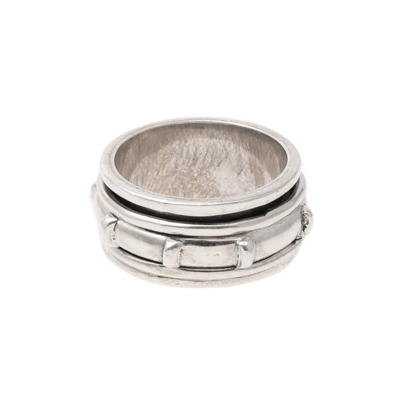 Handgefertigter Sterling Silber Spinner Ring aus Indien Handgemachter Ring Silberschmuck Böhmischer Zarter Ring Geschenk für Sie Geschenkidee