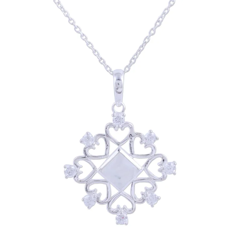 Regenbogenmondstein Herzmotiv Anhänger Halskette 925 Sterling Silber Handgemachter Böhmischer Schmuck Jubiläumsgeschenk für Schwester
