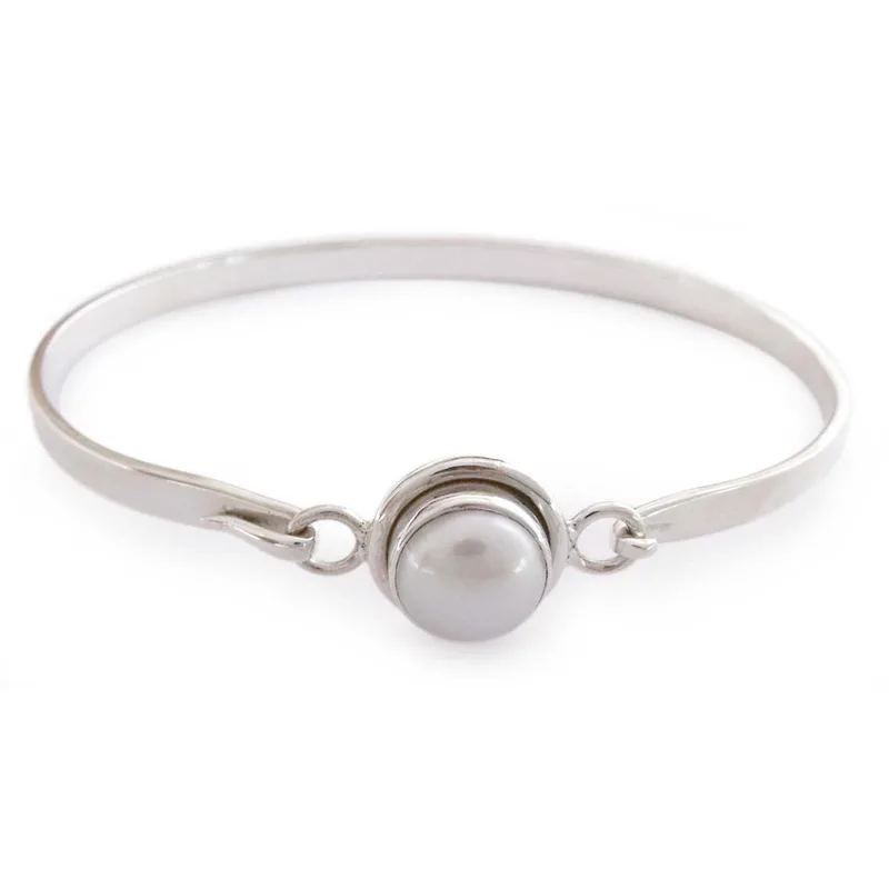 Handgemaakte Indiase Sterling Zilveren Parel Armband Boheemse Sieraden Charmant Sieraden Cadeau Voor Haar