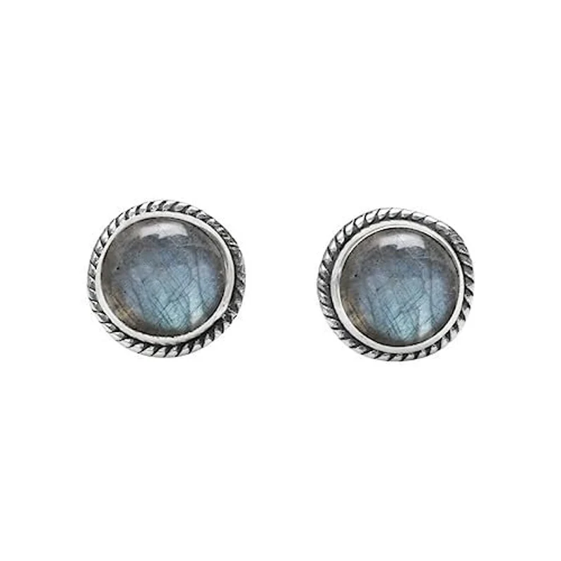 Labradorit Ohrstecker Natürlicher Labradorit 925 Silber Ohrstecker Minimalistische Ohrringe Edelstein Ohrstecker Geschenk für Sie