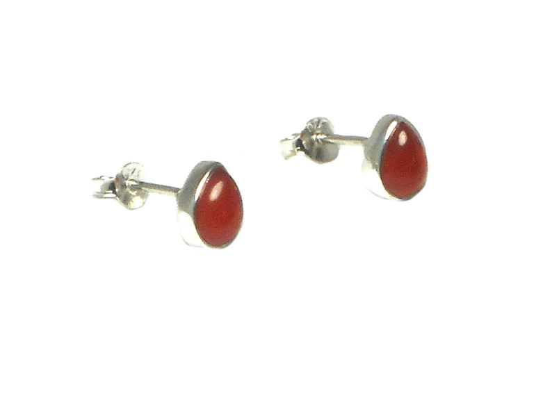Peer Vorm Carneool Oranje Edelsteen Oorknopjes 925 Sterling Zilveren Sieraden Verjaardagscadeau Oorbellen Voor Beste Vriendin Cadeau Voor Haar