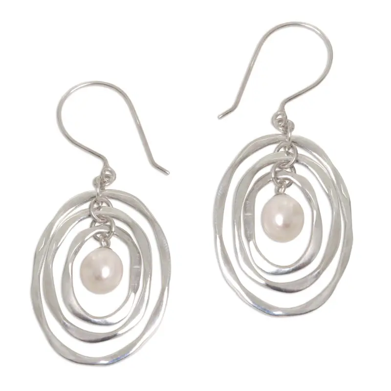 Zuchtperlen-Ohrhänger Damen Schmuck Boho Ohrringe Handgefertigte Edelstein-Ohrringe Hochzeitsschmuck Geschenk für Sie
