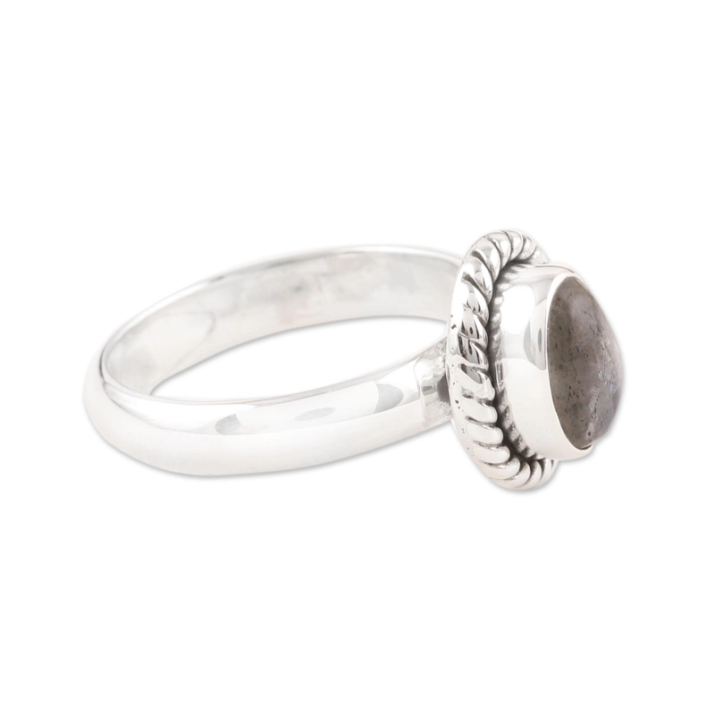 Handgemachter Labradorit Ring 925 Sterling Silber Geschenk Für Sie