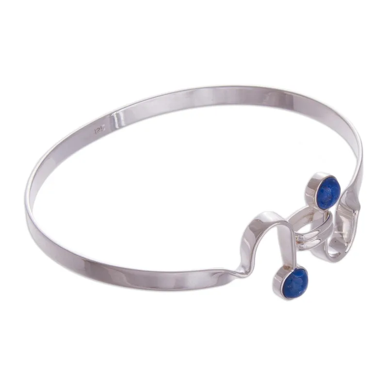 Fair Trade Lapislazuli und Silber Armband Böhmischer Schmuck Charm Schmuck Valentinstagsgeschenk für sie