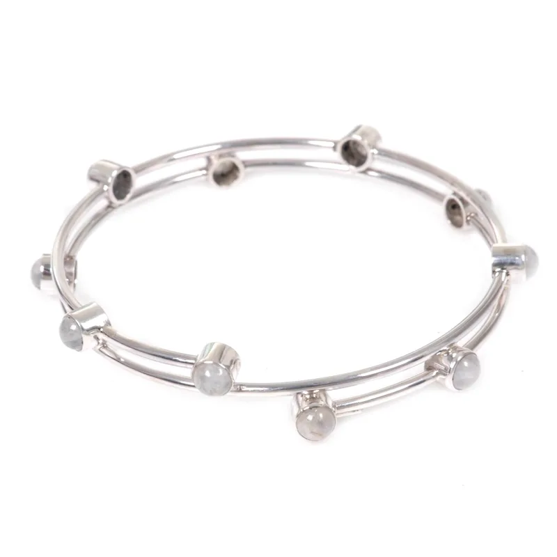 Regenbogen-Mondstein-Armband aus 925er Sterlingsilber, bezaubernder Schmuck, Geburtstagsgeschenk für Mädchen, Valentinstagsgeschenk für sie, Boho-Schmuck