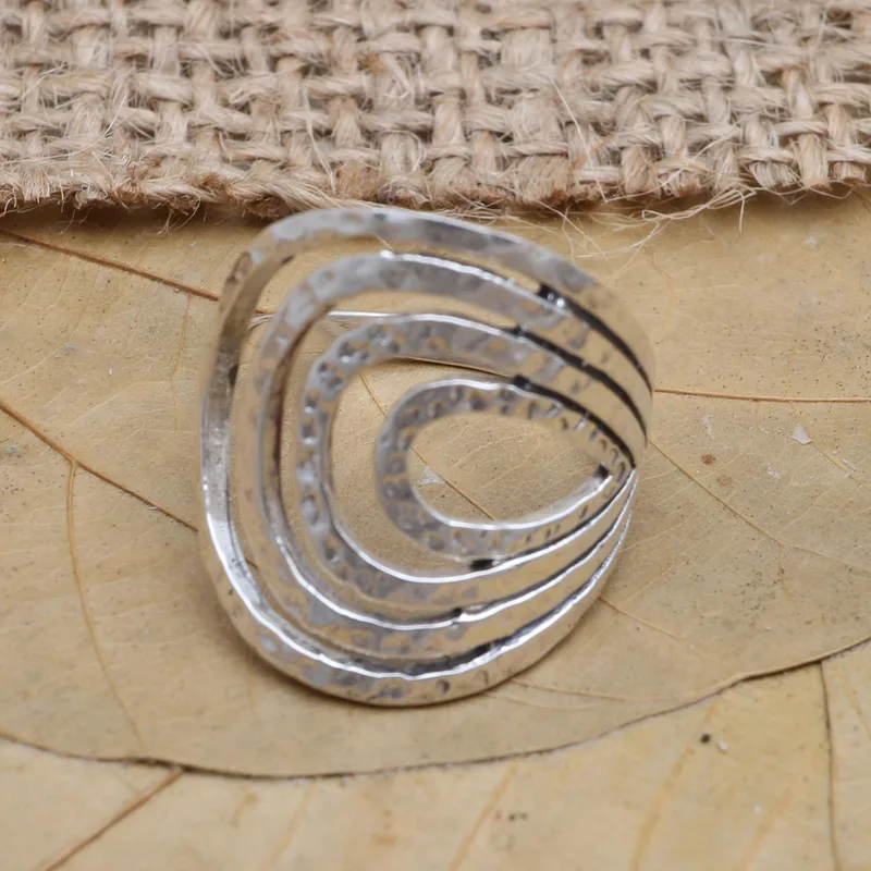 Handgefertigter 925er Sterling Silber Bandring Einzigartiger Ring Boho Zierlicher Schmuck Geschenkring für sie Geburtstagsgeschenk