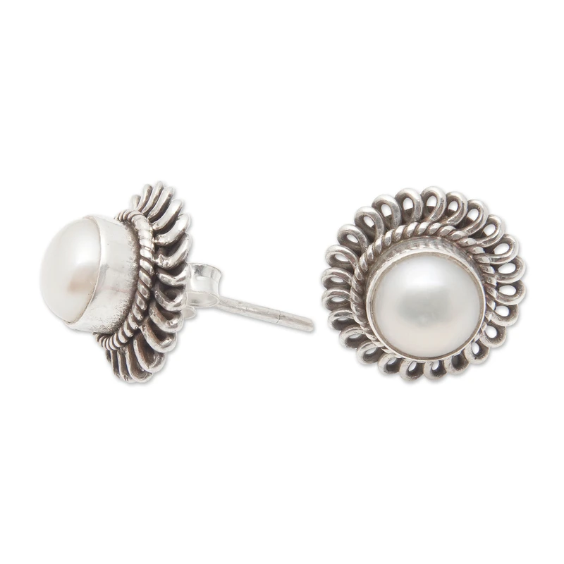Bright Destiny Parel Stud Oorbellen 925 Sterling Zilver Alledaagse Knopjes Oorbellen Boheemse Fijne Sieraden Cadeau Voor Haar