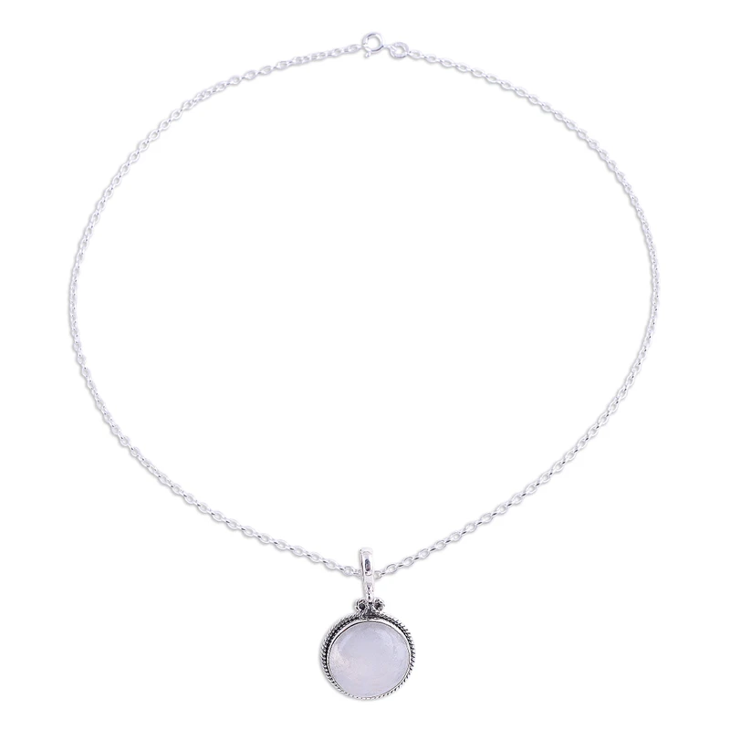 Runde Schönheit Regenbogen-Mondstein-Anhänger-Halskette 925 massives Sterlingsilber handgemachter böhmischer Schmuck Jahrestagsgeschenk für Sie und Ehefrau