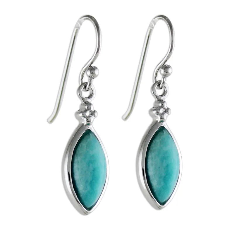 Markisenschliff Amazonit Ohrringe Cabochons Damenschmuck Boho Ohrringe Handgefertigte Edelstein Ohrringe Hochzeitsschmuck Geschenk für Sie & Mama