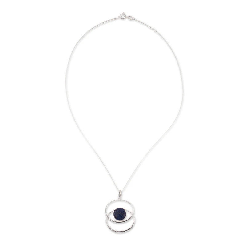 Cuddle Me Blauer Lapislazuli Halskette 925 Sterling Silber Lapislazuli Schmuck Handgemachter Schmuck Boho Halskette Statement Halskette Geschenk für Sie Geburtstagsgeschenk