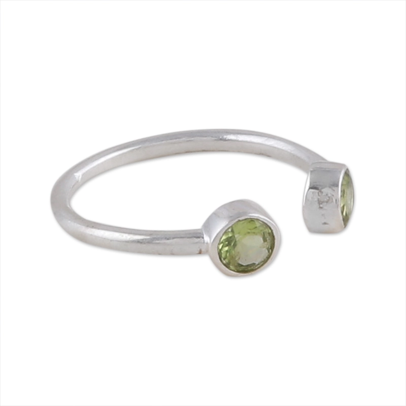 Peridot Wickelring Handgemacht 925 Sterling Silber Geschenk Für Sie