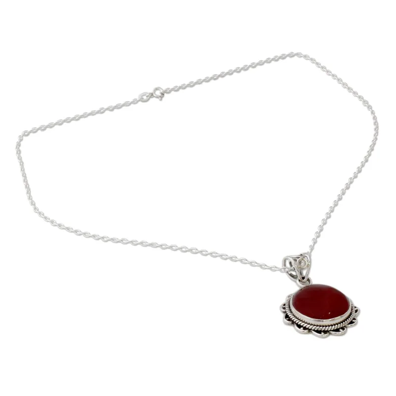 Handgefertigte 925 Sterling Silber Karneol Wasserfall Halskette Handgemachte Halskette Art-Déco-Halskette Geschenk für sie