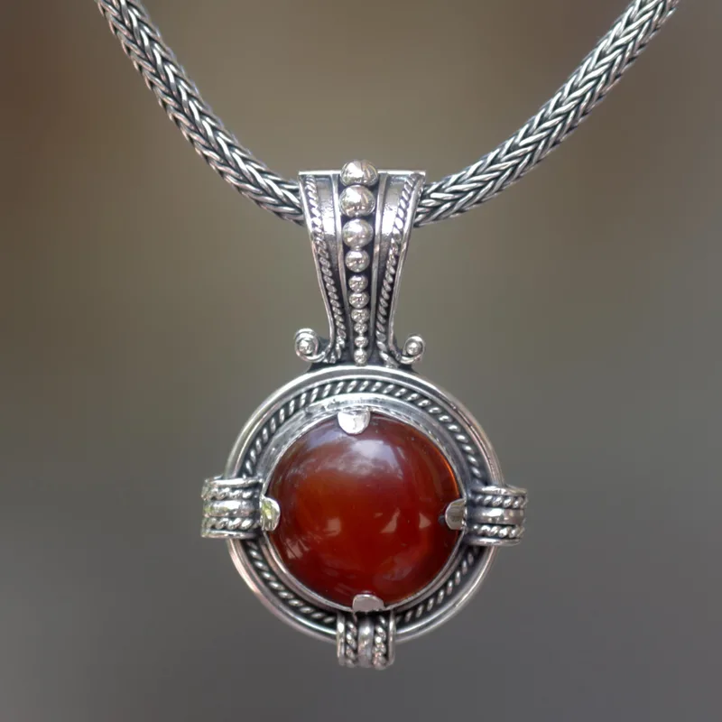 925 Sterling Silber Karneol Wasserfallkette Handgefertigte Kette Art-déco-Kette Geschenk für Sie