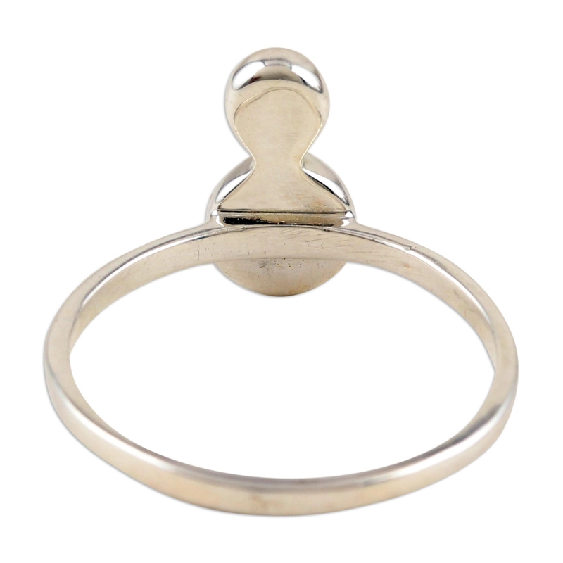 Handgefertigter Labradorit- und Sterling-Silber-Cocktailring aus 925er Sterling-Silber Geschenk für Sie