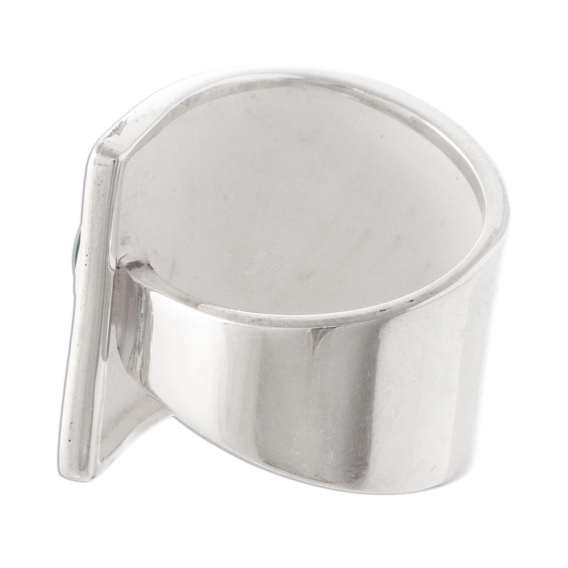 Chrysokoll Cocktailring Handgemachtes Design 925 Sterling Silber Geschenk für Sie & Mama