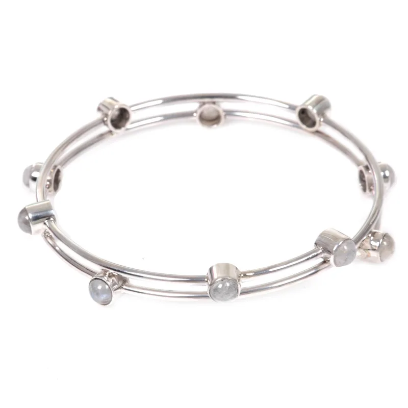 Regenbogen-Mondstein-Armband aus 925er Sterlingsilber, bezaubernder Schmuck, Geburtstagsgeschenk für Mädchen, Valentinstagsgeschenk für sie, Boho-Schmuck