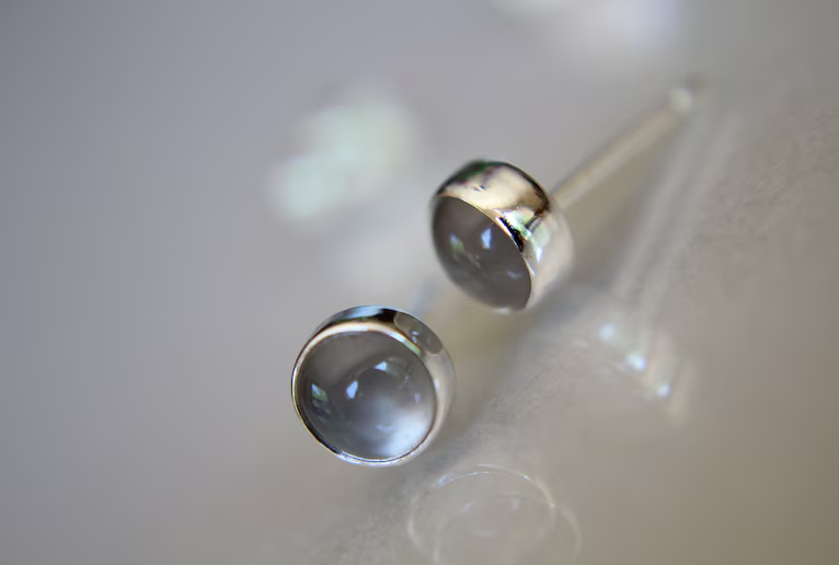 Ohrstecker Mondstein Ohrringe 925 Silber Ohrringe Graue Mondstein Ohrringe Edelstein Ohrringe Mondstein Ohrringe Naturgeschenk
