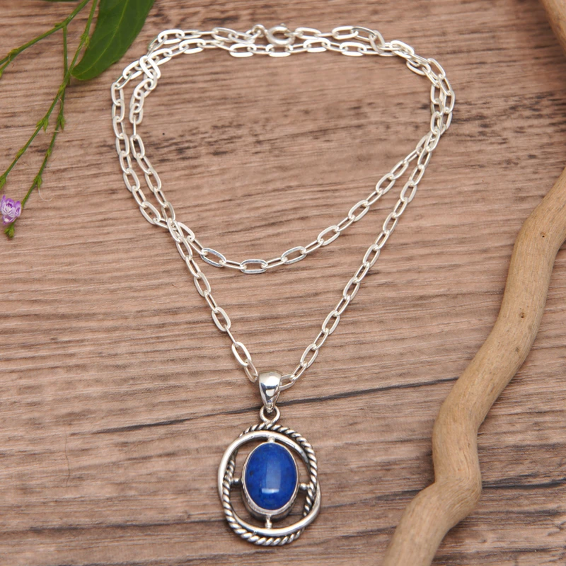 Mitternachtskreuz Modern 925 Sterlingsilber Lapislazuli Anhänger Halskette Zarte Anhänger Halskette Handgemachter Schmuck Geschenk Für Sie