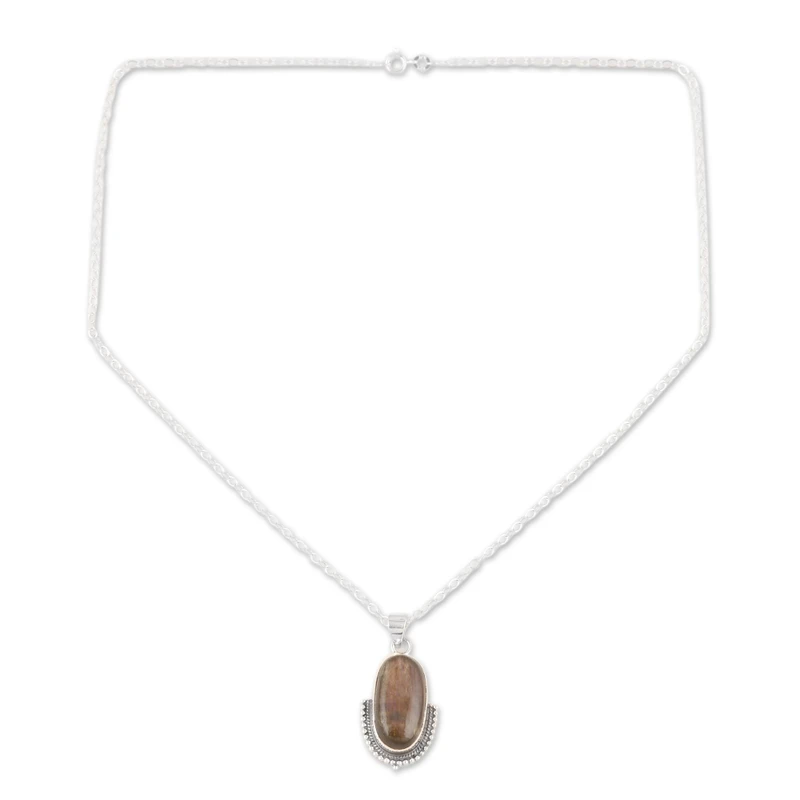 Natuurlijke Labradoriet Hanger Ketting 925 Sterling Zilveren Hanger Ketting Fijne Labradoriet Sieraden Cadeau Voor Haar