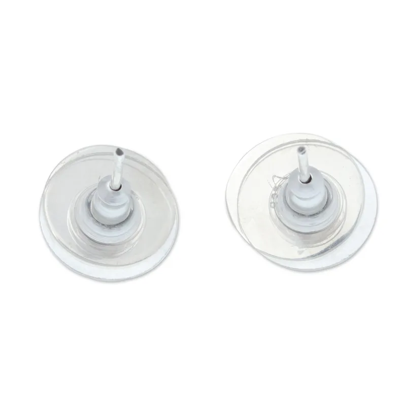 Handgefertigte Amethyst-Ohrstecker aus 925er Sterlingsilber, Alltags-Ohrringe, handgemachte böhmische Ohrringe, Geschenk für sie