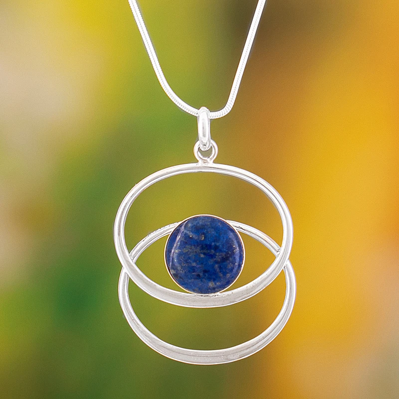 Cuddle Me Blauer Lapislazuli Halskette 925 Sterling Silber Lapislazuli Schmuck Handgemachter Schmuck Boho Halskette Statement Halskette Geschenk für Sie Geburtstagsgeschenk