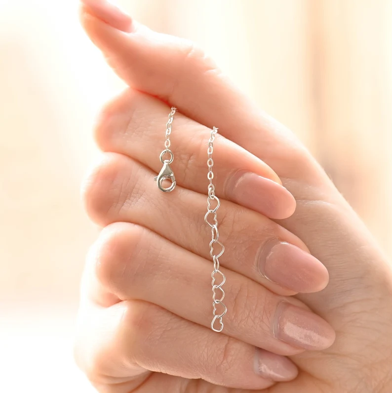 Small Moonstone Silver Necklace Dainty Silver Necklace Dainty Moonstone Teardrop Pendant Necklace Moonstone Jewelry