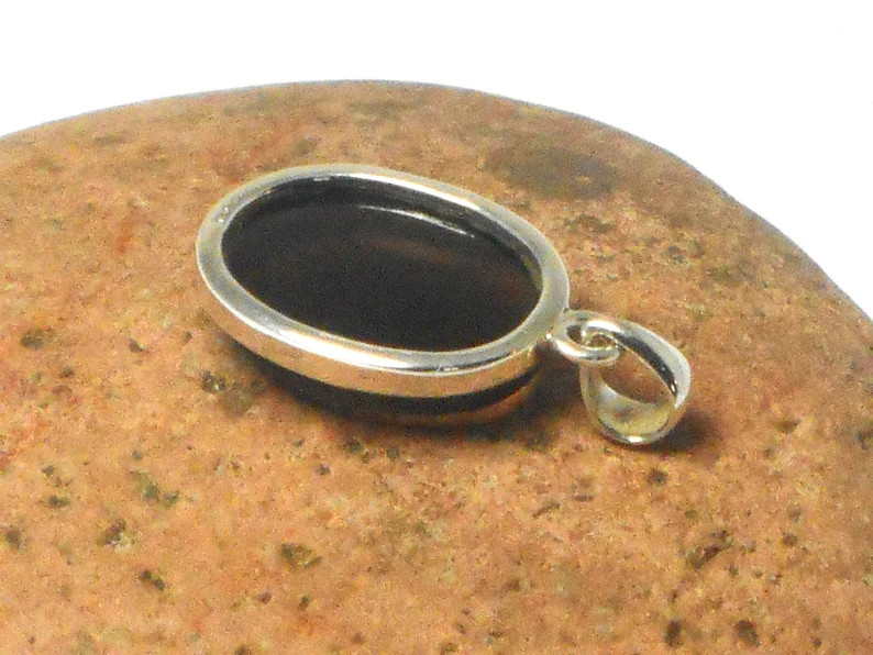 Ovale braune Rauchquarz Sterling Silber Edelsteinanhänger 925 Rauchquarz Halskette Handgemachter böhmischer Schmuck Geschenk für Sie