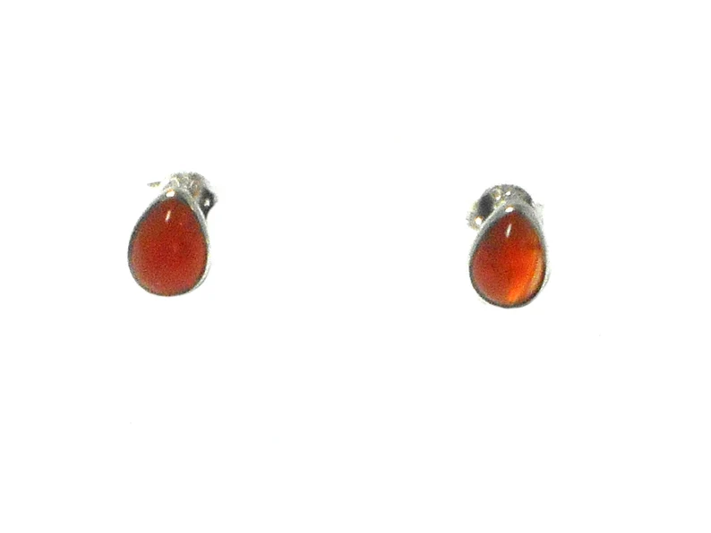 Ohrstecker Birnenform Karneol Orange Edelstein 925 Sterling Silber Schmuck Geburtstagsgeschenk Ohrringe Für Beste Freundin Geschenk Für Sie
