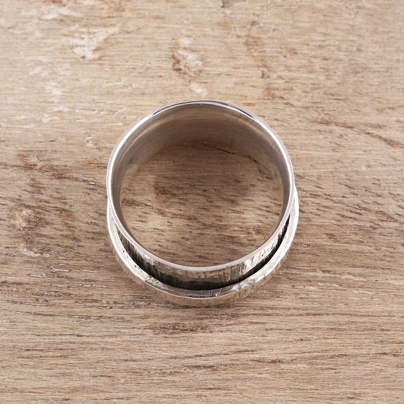 Sterlingsilber-Spinnerring, handgefertigt, 925er Sterlingsilber, Geschenk für sie