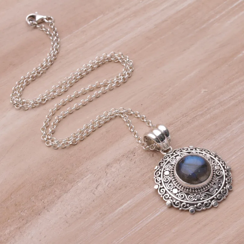 Labradorit Edelstein Anhänger Halskette Schmuck 925 Sterlingsilber Boho Zarte Labradorit Schmuck Geschenk für Sie