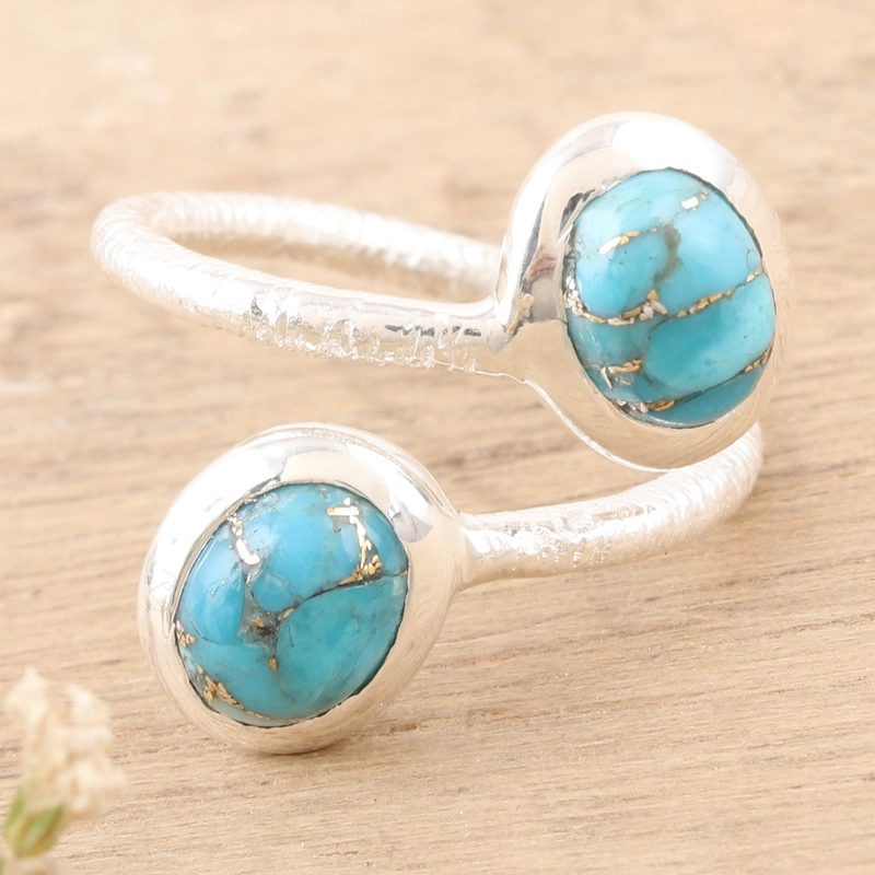 Türkis Wickelring Handgemacht 925 Sterling Silber Geschenk Für Sie