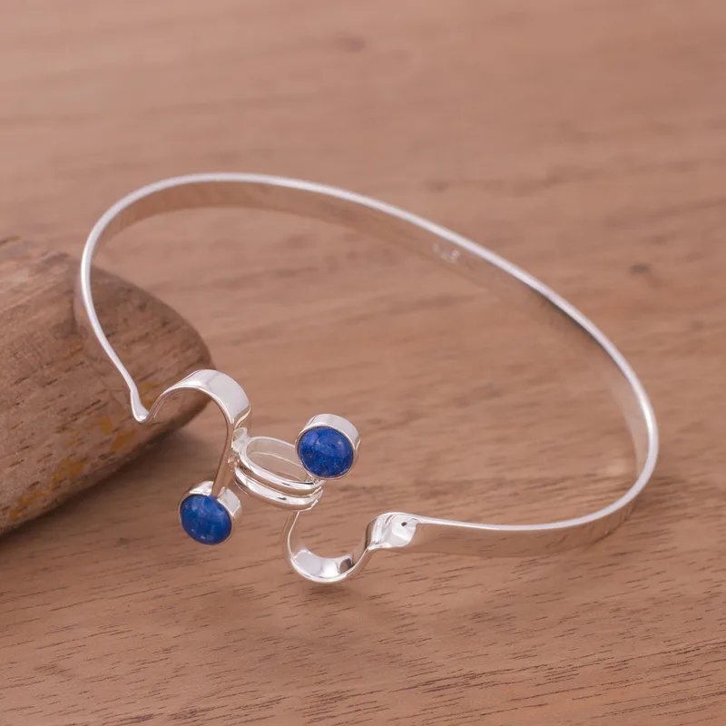 Fair Trade Lapislazuli und Silber Armband Böhmischer Schmuck Charm Schmuck Valentinstagsgeschenk für sie