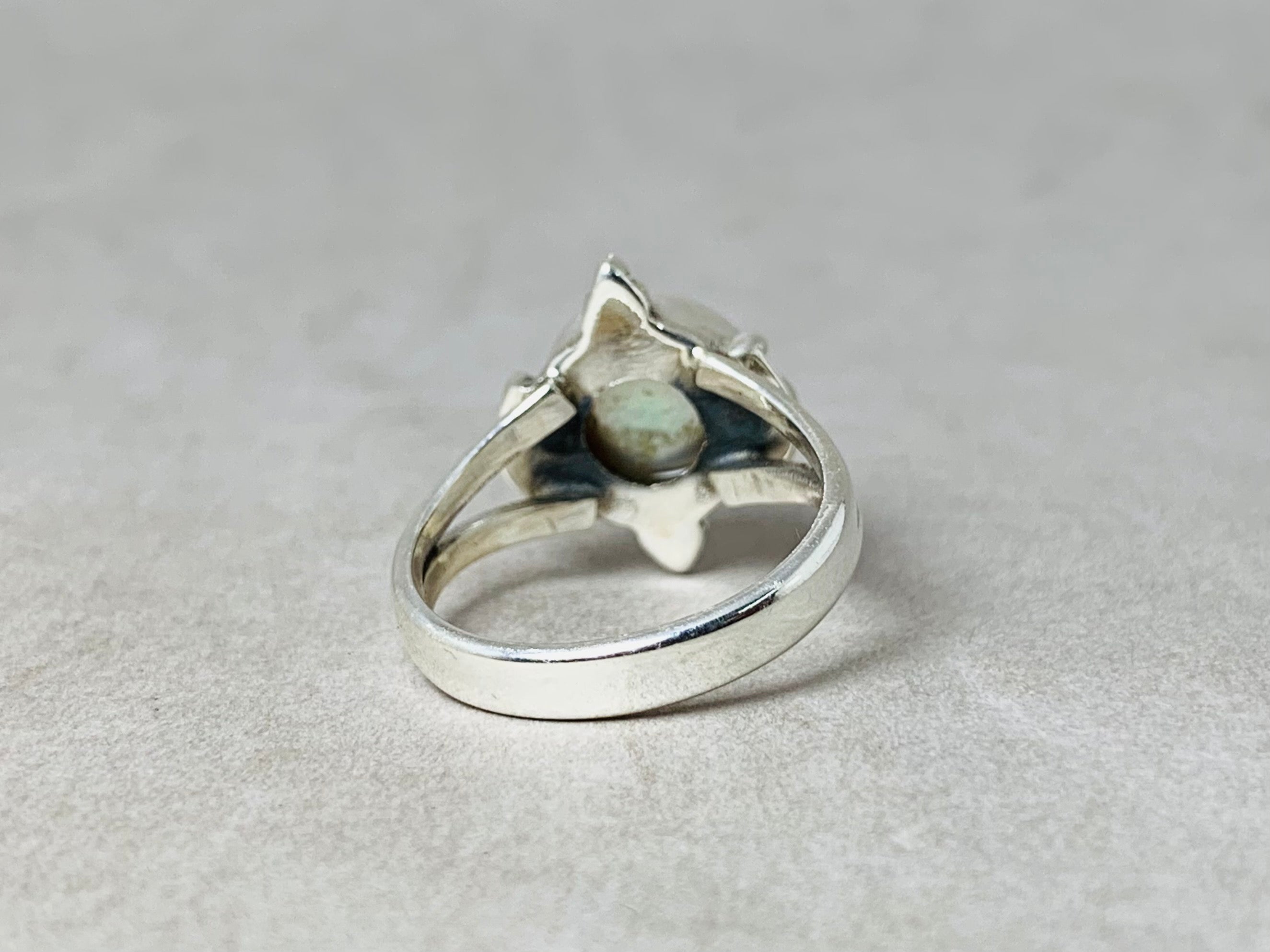 Perlenring 925 Sterling Silber Ring Statement Ring Minimalistischer Handgemachter Ring Einzigartiges Geschenk für Sie