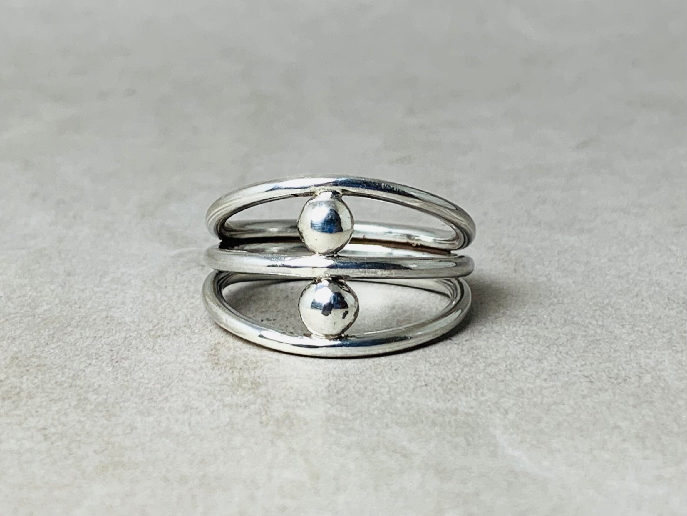 Doppelpunkt Ring 925 Silber Ring Handgemachter Ring Statement Ring Einzigartiger Ring Geschenk Für Sie