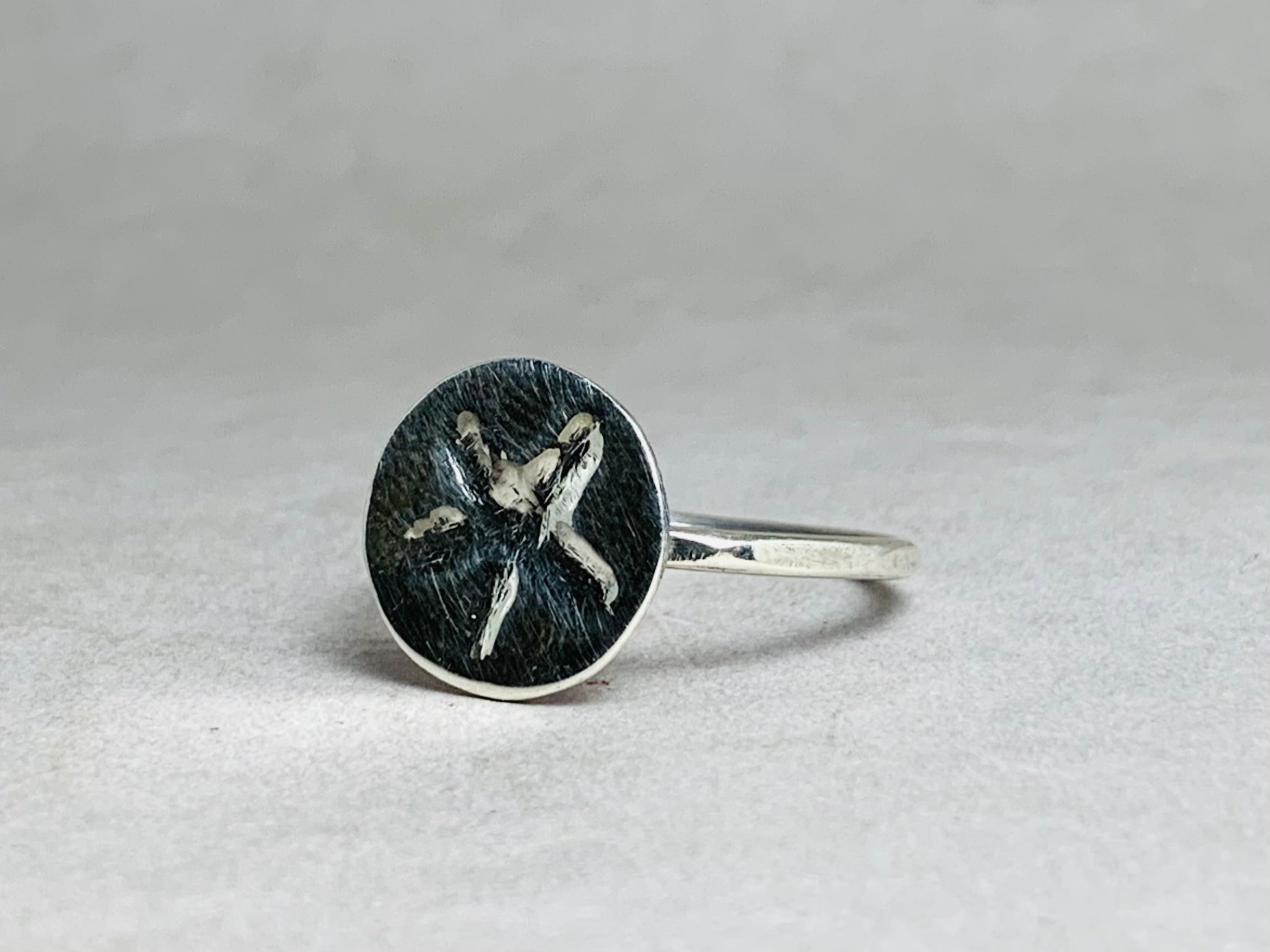 Sternring Statement-Ring Unisex Ring 925 Sterling Silber Chunky Ring Geschenk für Sie