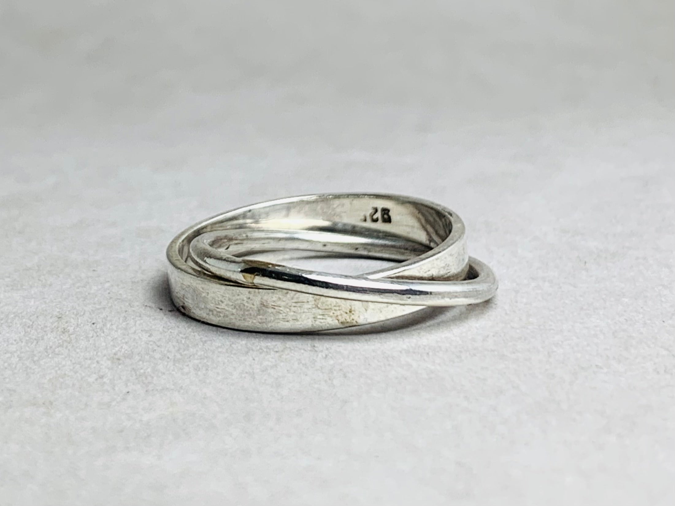 Band Rolling Ring 925 Solid Silver Ring Intertwining Ring Handmade Unique Ring Statement Ring Fidget Ring