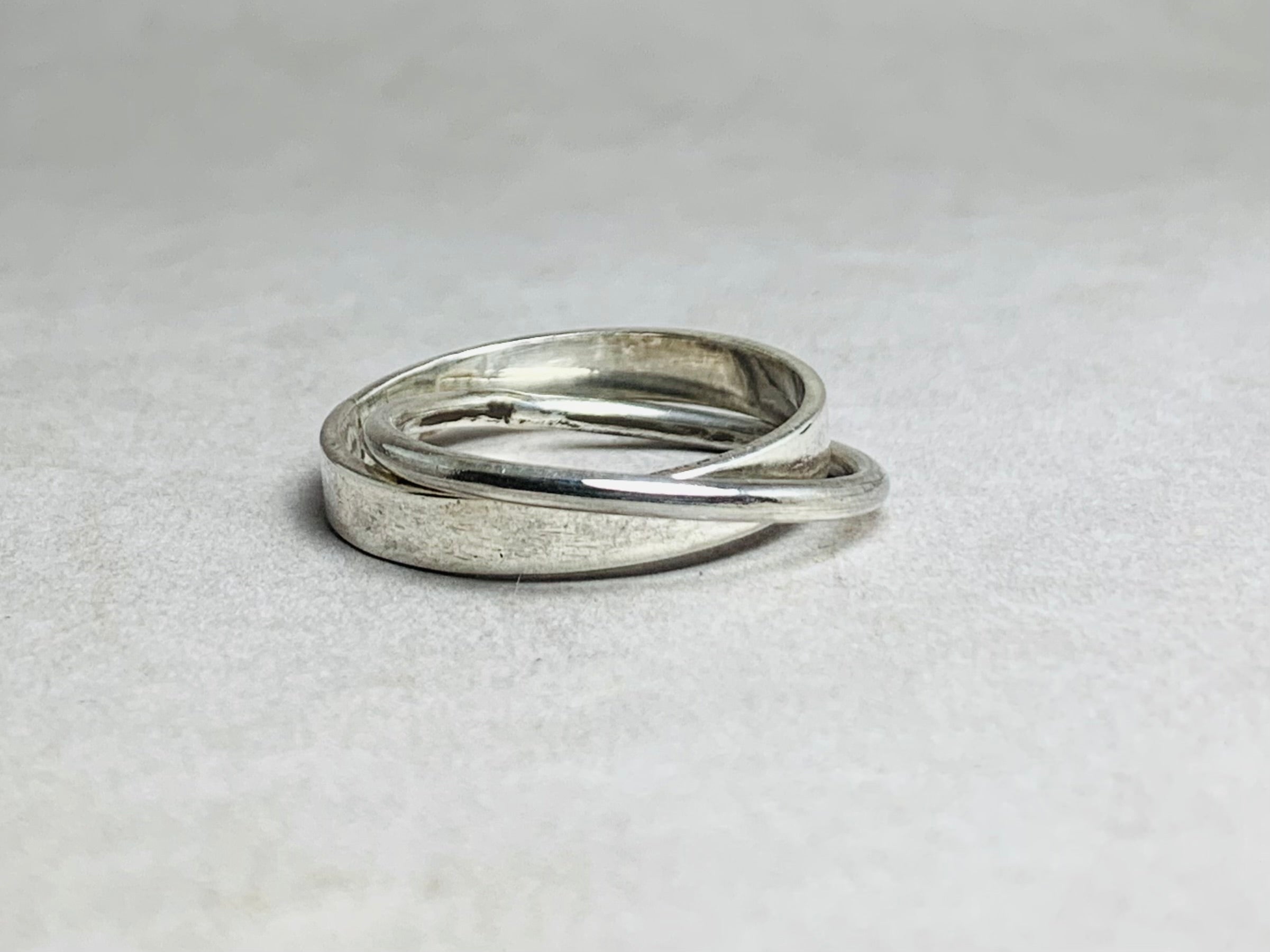 Band Rolling Ring 925 Solid Silver Ring Intertwining Ring Handmade Unique Ring Statement Ring Fidget Ring