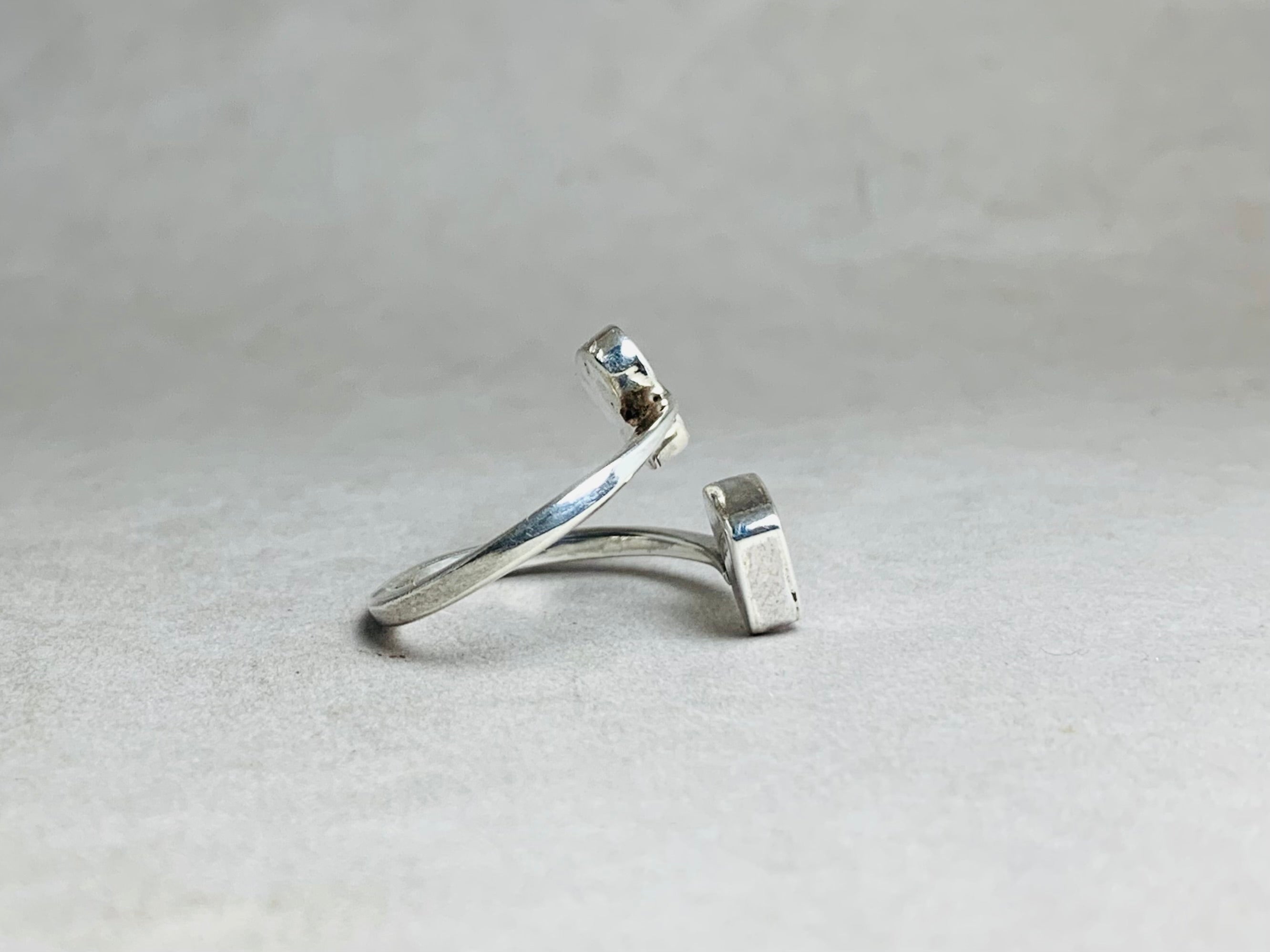 Doppelter Herzring Verstellbarer Ring 925 Sterling Silber Ring Statement Filigraner Ring Romantischer Herzring Für Sie Minimalistischer Schmuck