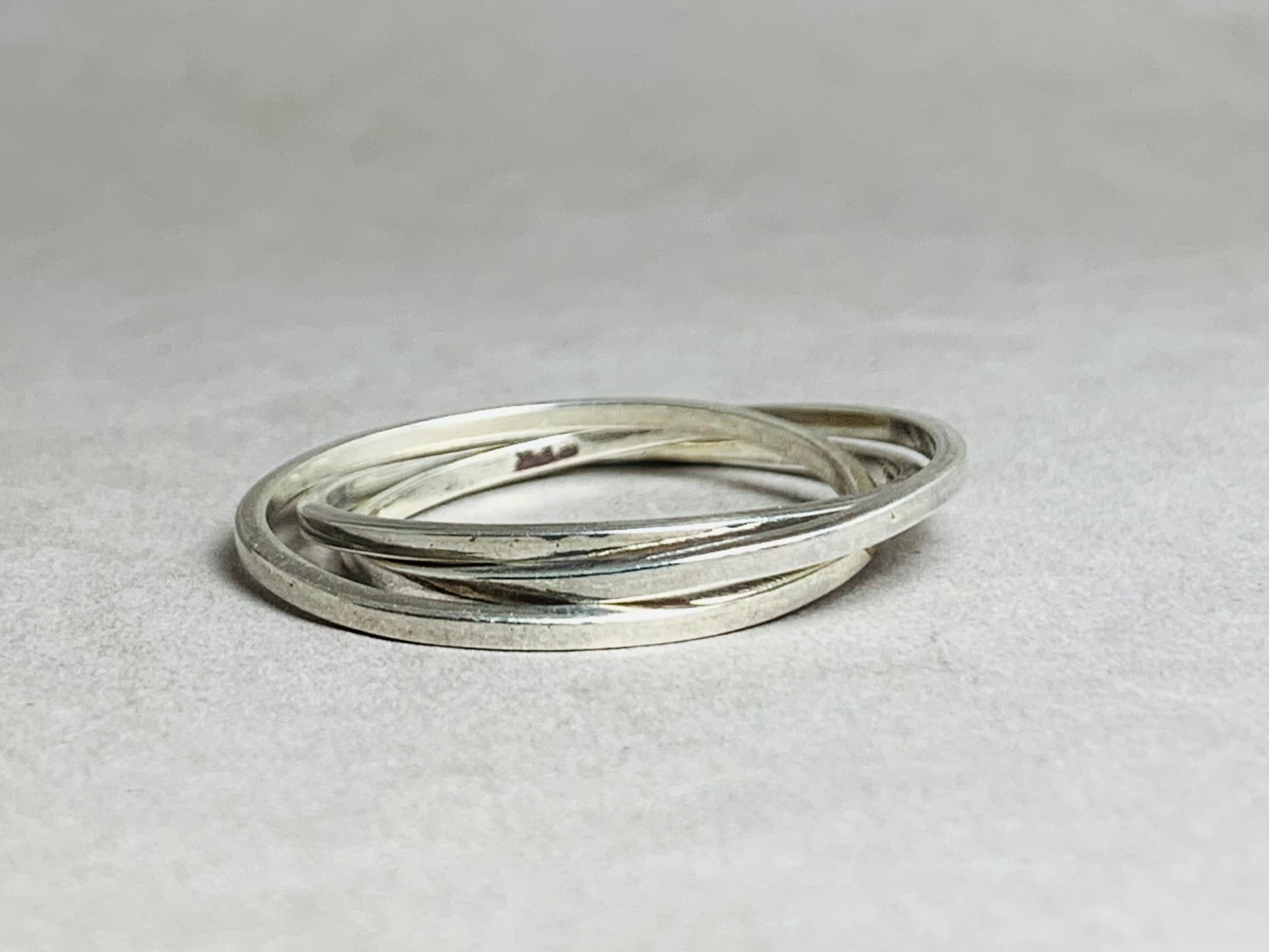 Rolling Ring Interlocking Trinity Dainty Ring Simple Delicate Ring Minimalist Thumb Ring Stacking Ring Unique Ring
