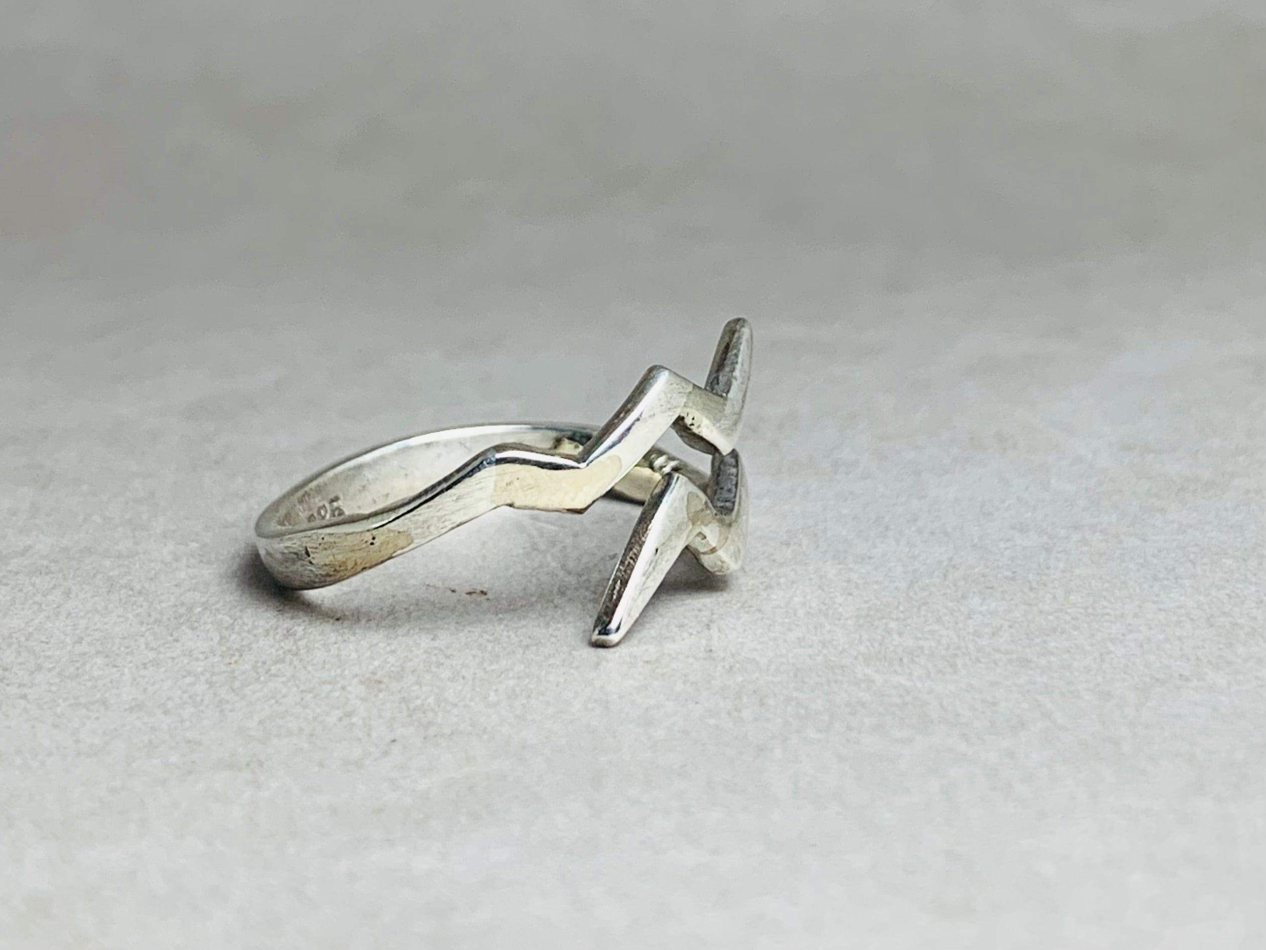 Blitzring 925er Sterlingsilber Ring Streetwear Ring Elektrizität Donner Blitz Ring Verstellbarer Minimalistischer Ring Geschenk für Sie