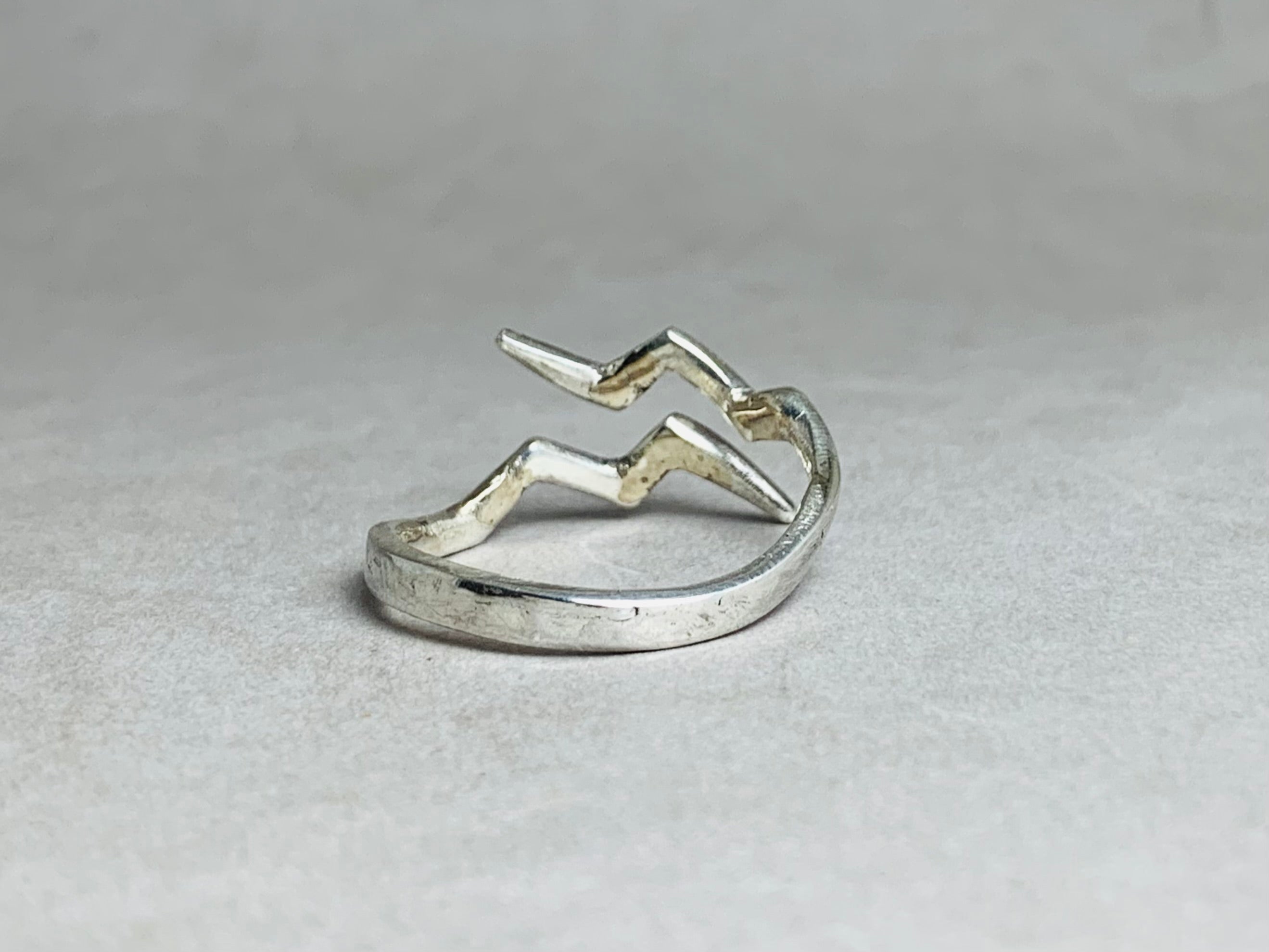 Blitzring 925er Sterlingsilber Ring Streetwear Ring Elektrizität Donner Blitz Ring Verstellbarer Minimalistischer Ring Geschenk für Sie