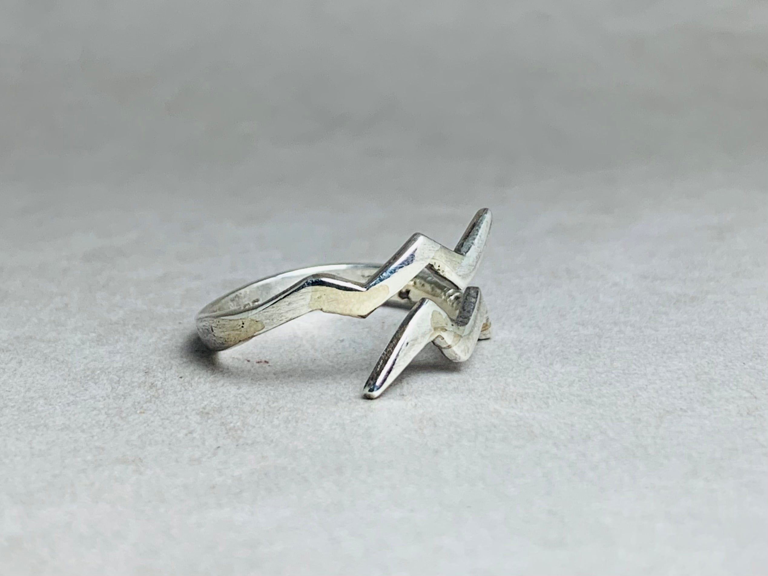 Blitzring 925er Sterlingsilber Ring Streetwear Ring Elektrizität Donner Blitz Ring Verstellbarer Minimalistischer Ring Geschenk für Sie